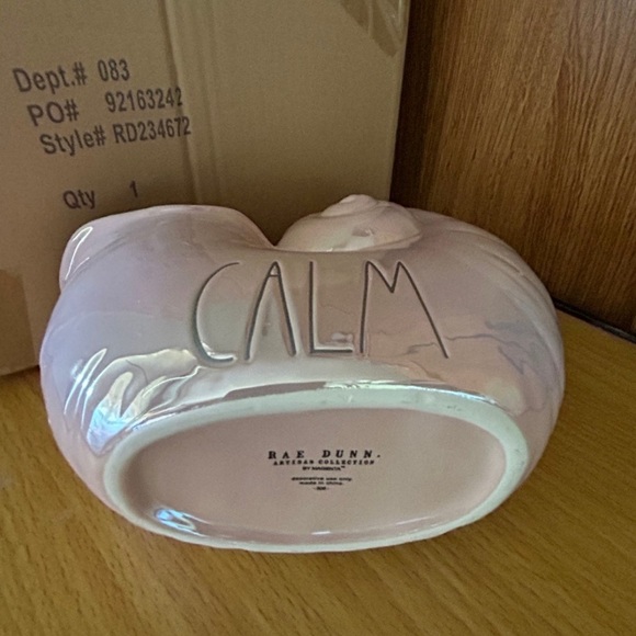 NEW RAE DUNN LARGE CALM Ceramic Shell Decor - Picture 8 of 8